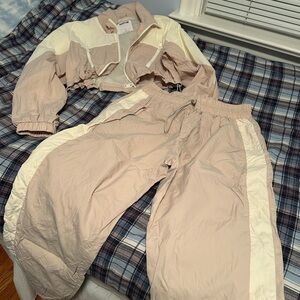 Garage Beige and Cream 2 Piece Set Tracksuit